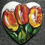 Hartje met tulpen