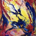 Escape abstract acrylschilderij door Thea 60 x 80 cm