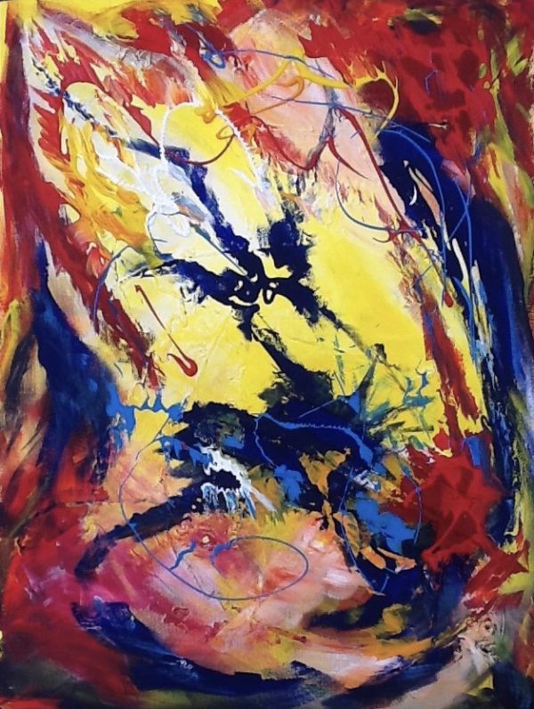 Escape abstract acrylschilderij door Thea 60 x 80 cm