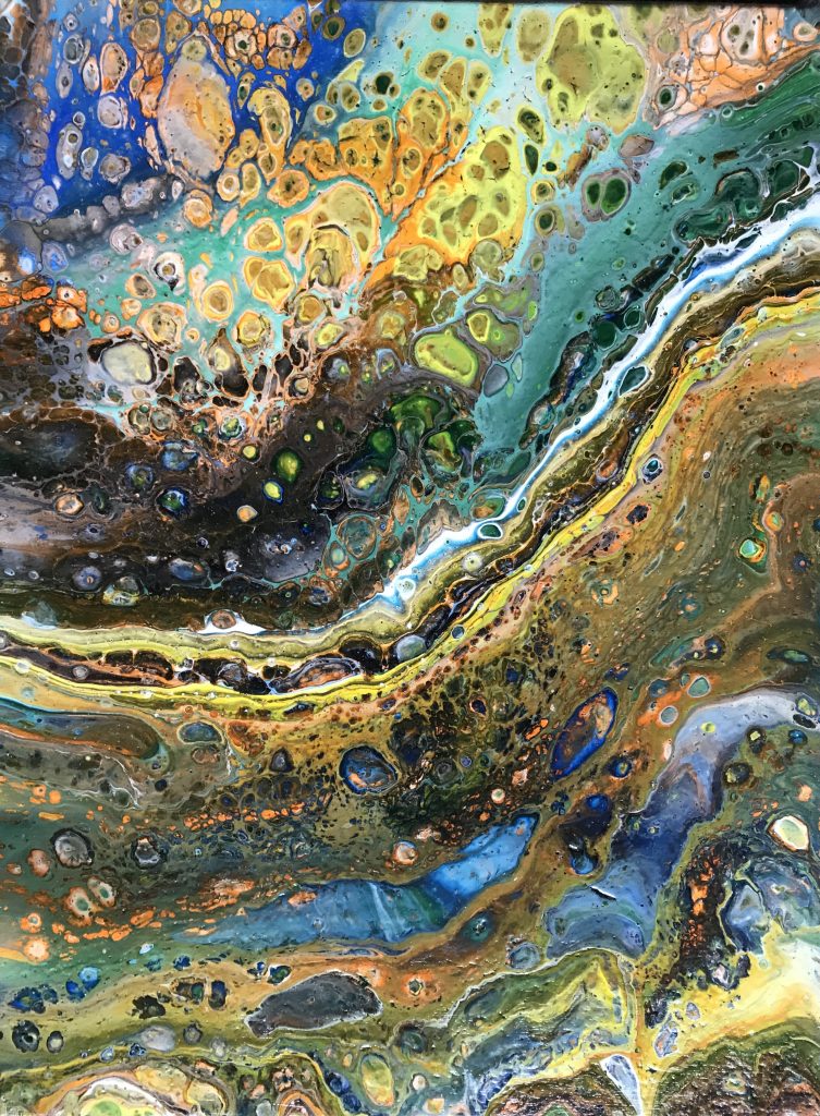 Acryl schilderij: undulating movements
