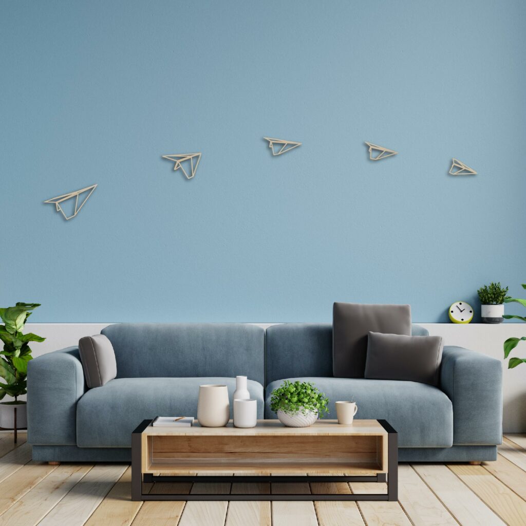 muurdecoratie vliegtuigjes