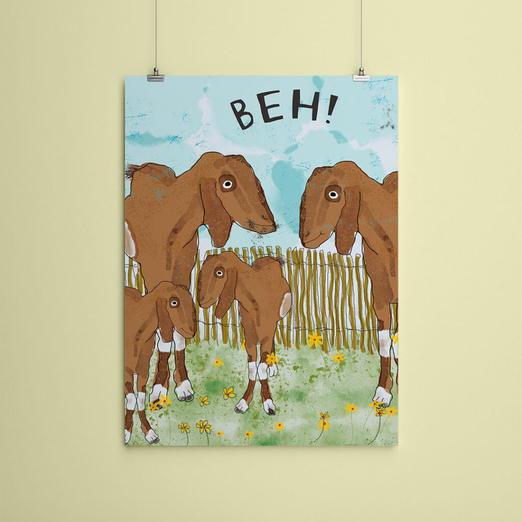 Miniposter A5 Geit