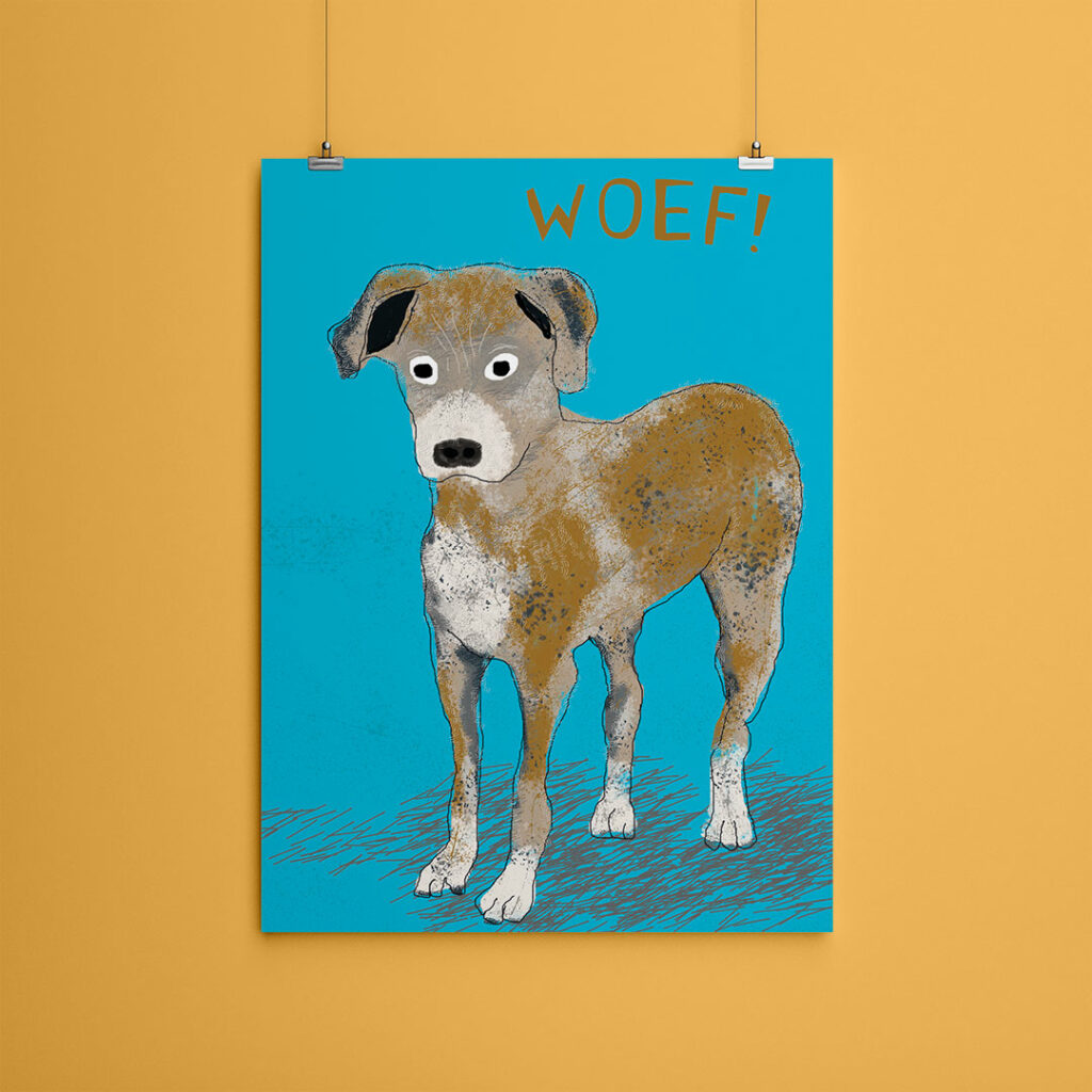Miniposter A5 Hond