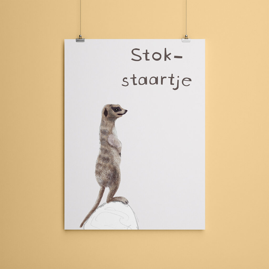 Miniposter A5 Stokstaartje