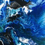 Ocean acryl pouring schilderij 60 x 80 cm