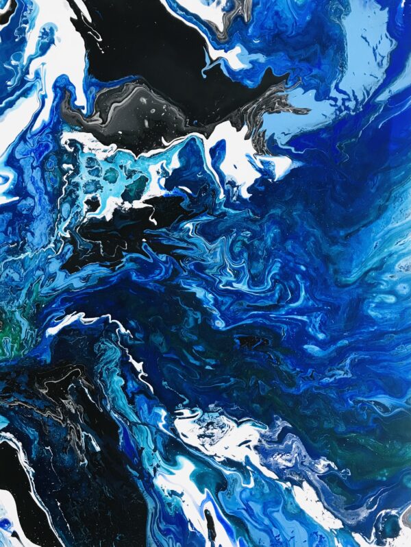 Ocean acryl pouring schilderij 60 x 80 cm