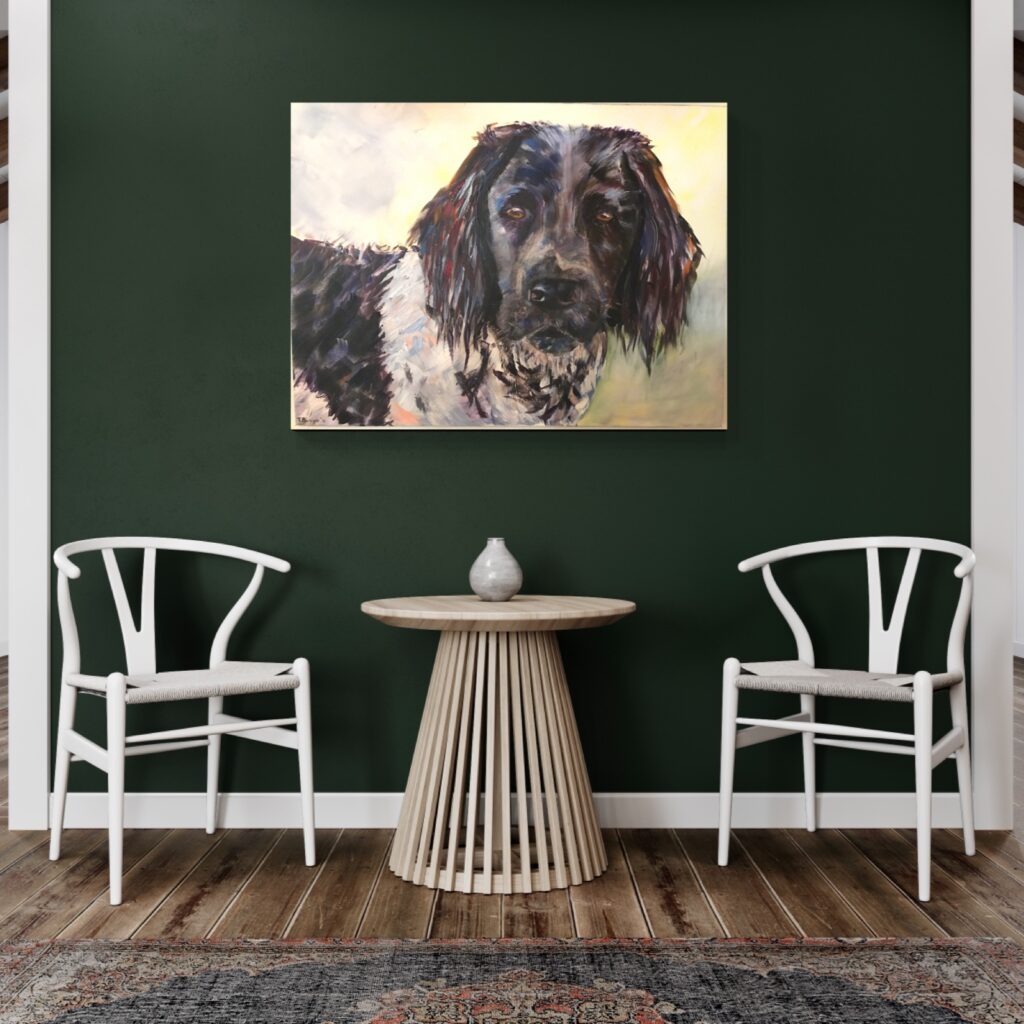 acrylschilderij van Thea in interieurgeplaatst