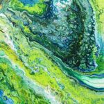 Green waves acrylschilderij 60 x 80 cm