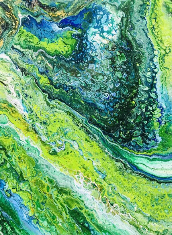 Green waves acrylschilderij 60 x 80 cm