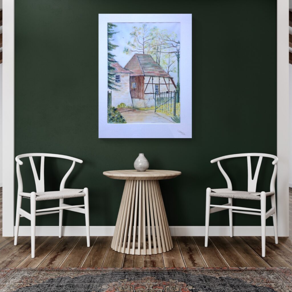 acrylschilderij van Thea in interieurgeplaatst