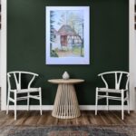 acrylschilderij van Thea in interieurgeplaatst