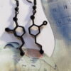 Dopamine molecule oorbellen