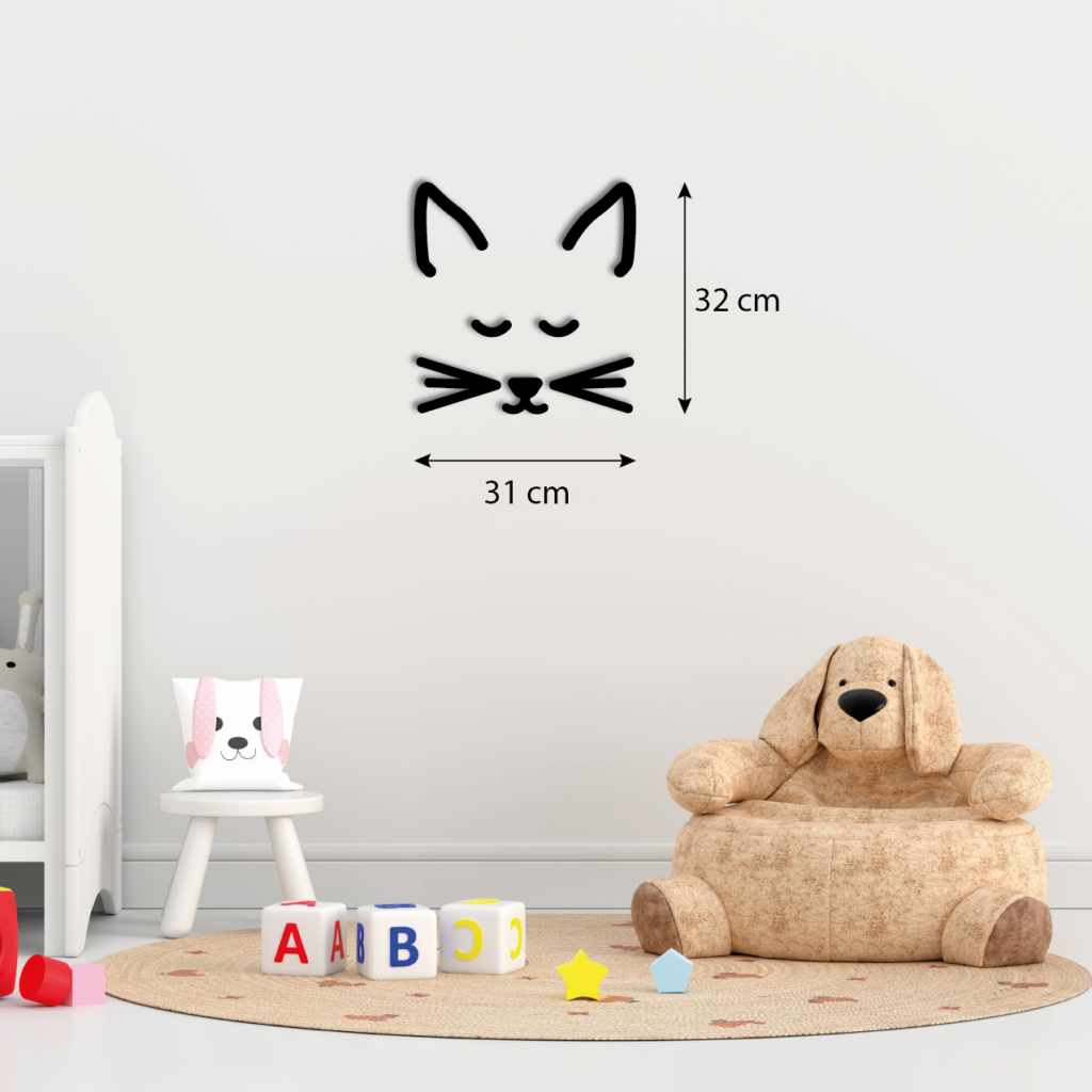 kat wanddecoratie