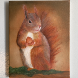 kunst schilderij eekhoorn