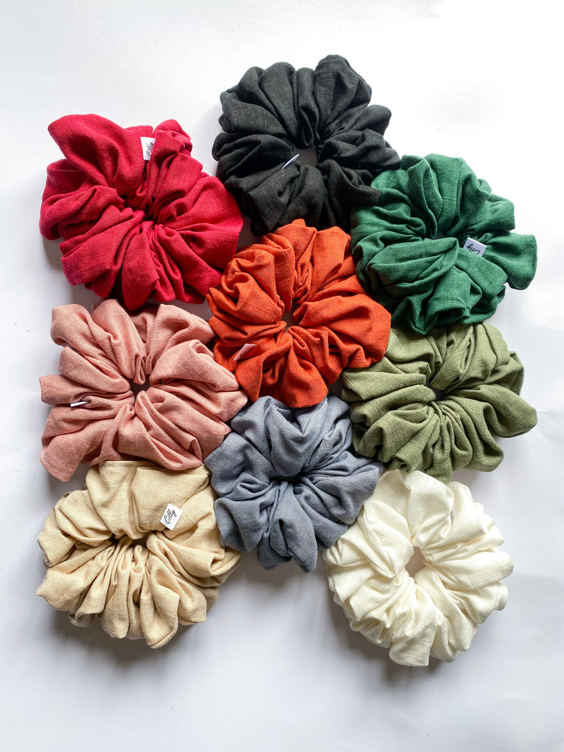 XL Linnen scrunchies