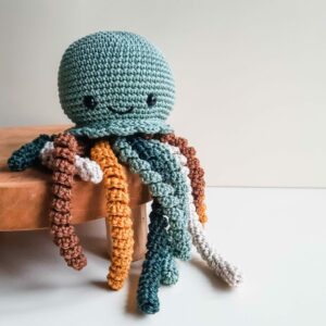 Octopus knuffel, verkrijgbaar in 5 kleuren.