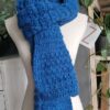 Lange sjaal ELKE diep fris blauw wol