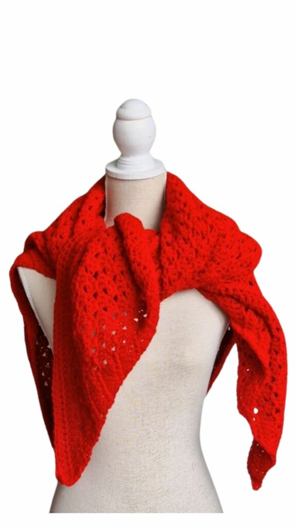 Immy omslagsjaal in diep rood - ZETTElen Handwerk Atelier