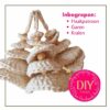 DIY Pakket Beige Kerstboompjes - inbegrepen haakpatroon, garen en kralen