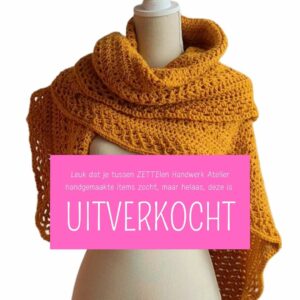 Uitverkocht - Rebbel omslagsjaal diep okergeel - ZETTElen Handwerk Atelier