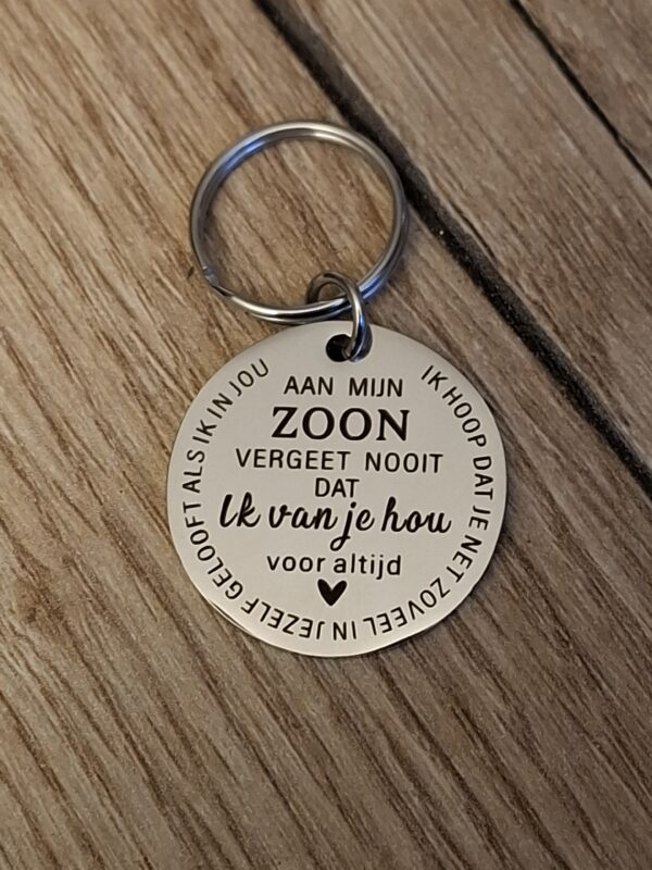 Sleutelhanger zoon Rond