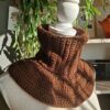 Nekwarmer Colsjaal LEVIE in mosgroen - Zettelen Handwerk Atelier