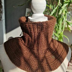 Nekwarmer Colsjaal LEVIE in mosgroen - Zettelen Handwerk Atelier