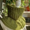 Nekwarmer Colsjaal Mosea in mosgroen - Zettelen Handwerk Atelier