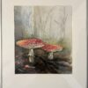 Paddenstoelen in het bos aquarelschilderij