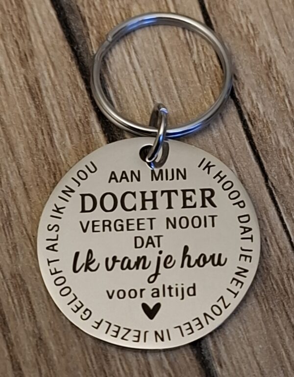 Sleutelhanger dochter Rond