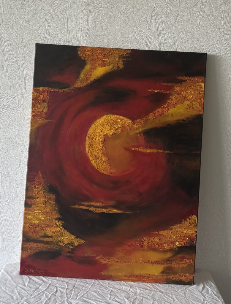 Je kan je fantasie op de loop laten gaan met dit schilderij aan de muur