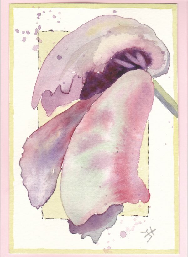 KLEURvanWATER-aquarelkaart TOFFE TULPEN