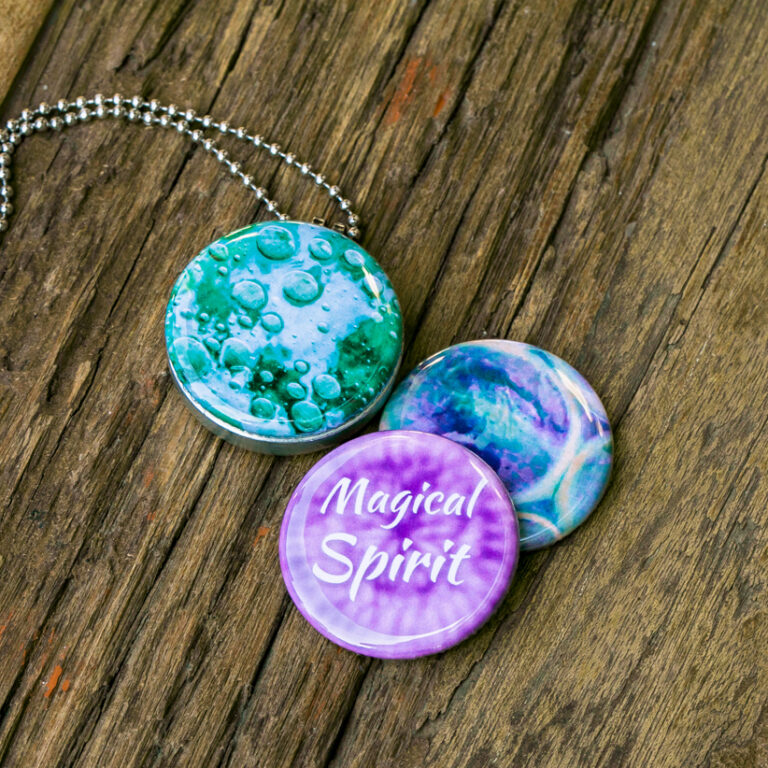 magical spirit teks op je medaillon magische water bellen