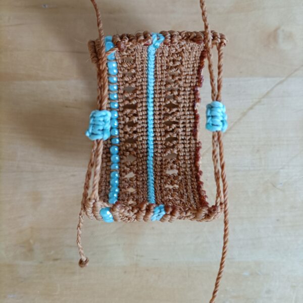 Macramé Armband Teal - Afbeelding 2