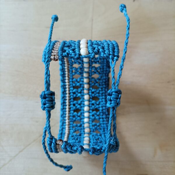 Macramé Armband Teal - Afbeelding 5