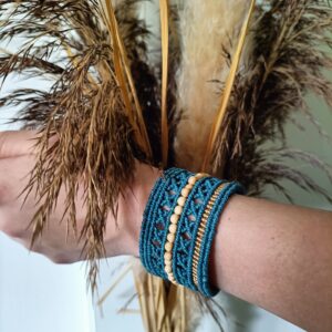 Macramé Armband Teal
