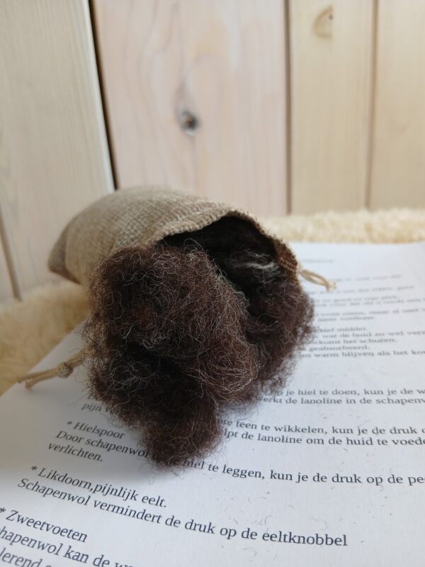 Blije voeten wol in een jute zakje ( 2 stuks) - Afbeelding 2