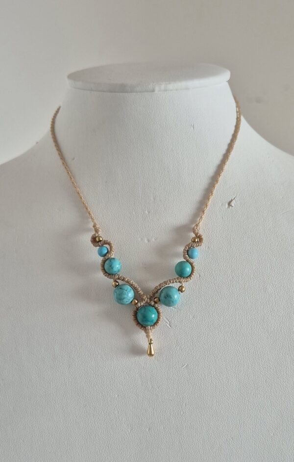 Carin's Macramé zomer ketting howliet - Afbeelding 2