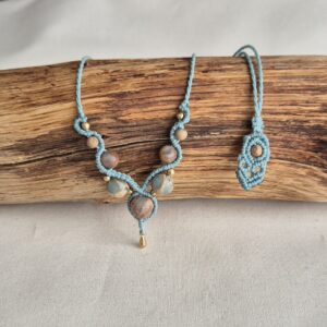 Carin's Macramé ketting Impression Jaspis