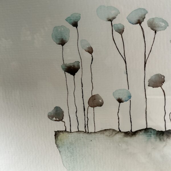 aquarel schilderij ‘Bloemen pot’ - Afbeelding 2