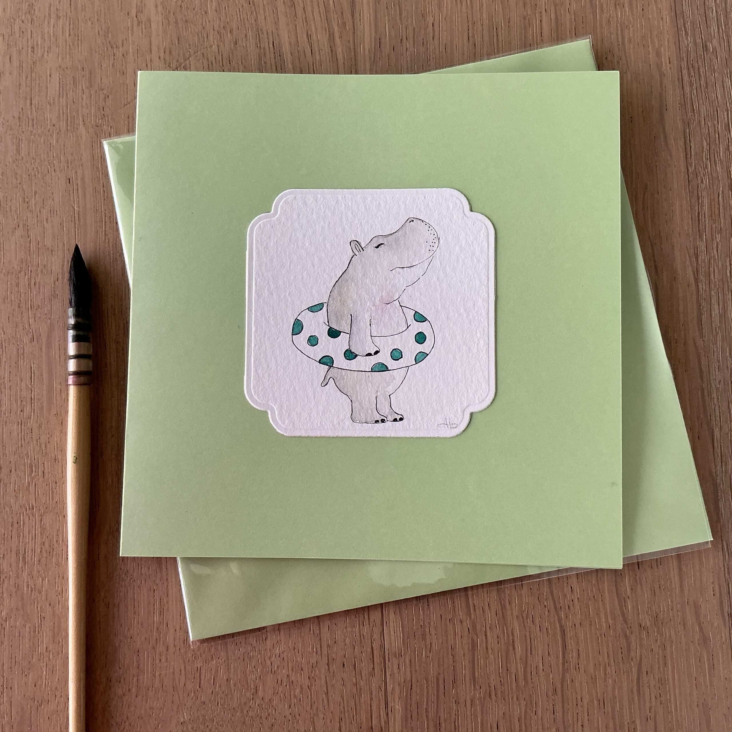Aquarel wenskaart