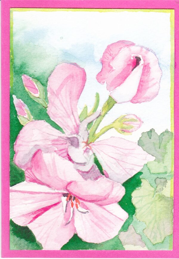 KLEURvanWATER-aquarelkaart ZOMERBLOEM