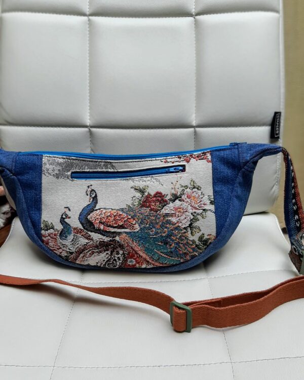 Kidukusewing - Slingbag twee pauwen