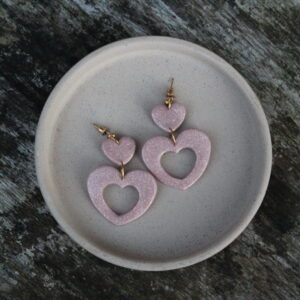 Roze glitter hartjes