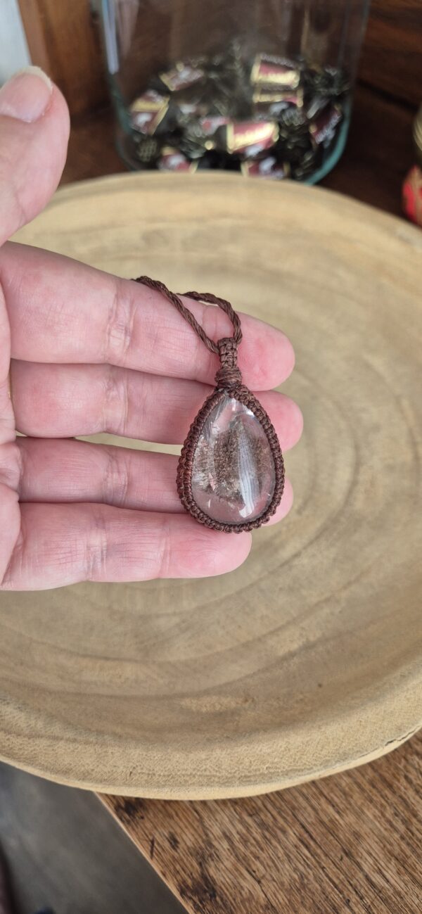 Carin's Macramé ketting met Lodoliet - Afbeelding 3
