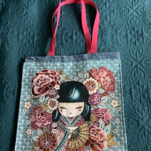 Totebag met Geisha Encre panel
