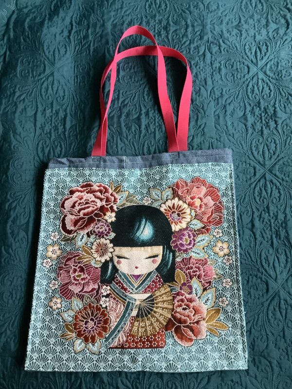 Totebag met Geisha Encre panel