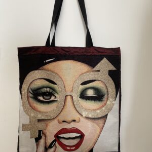 Totebag met pop-art panel