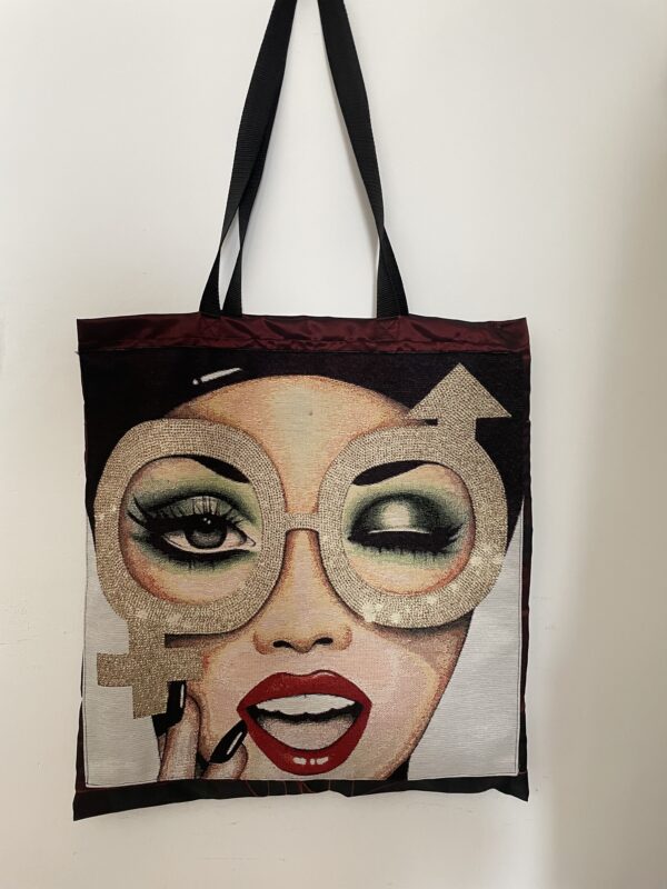 Totebag met pop-art panel