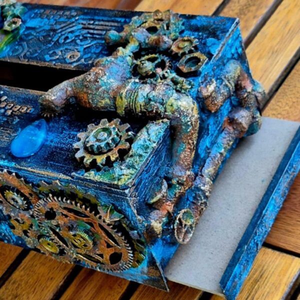 Steampunkstyle tissuebox - Afbeelding 4